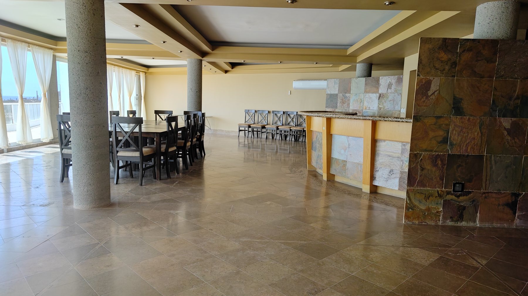 Clubhouse and community space for residents at Las Palmas in Rosarito Beach Mexico