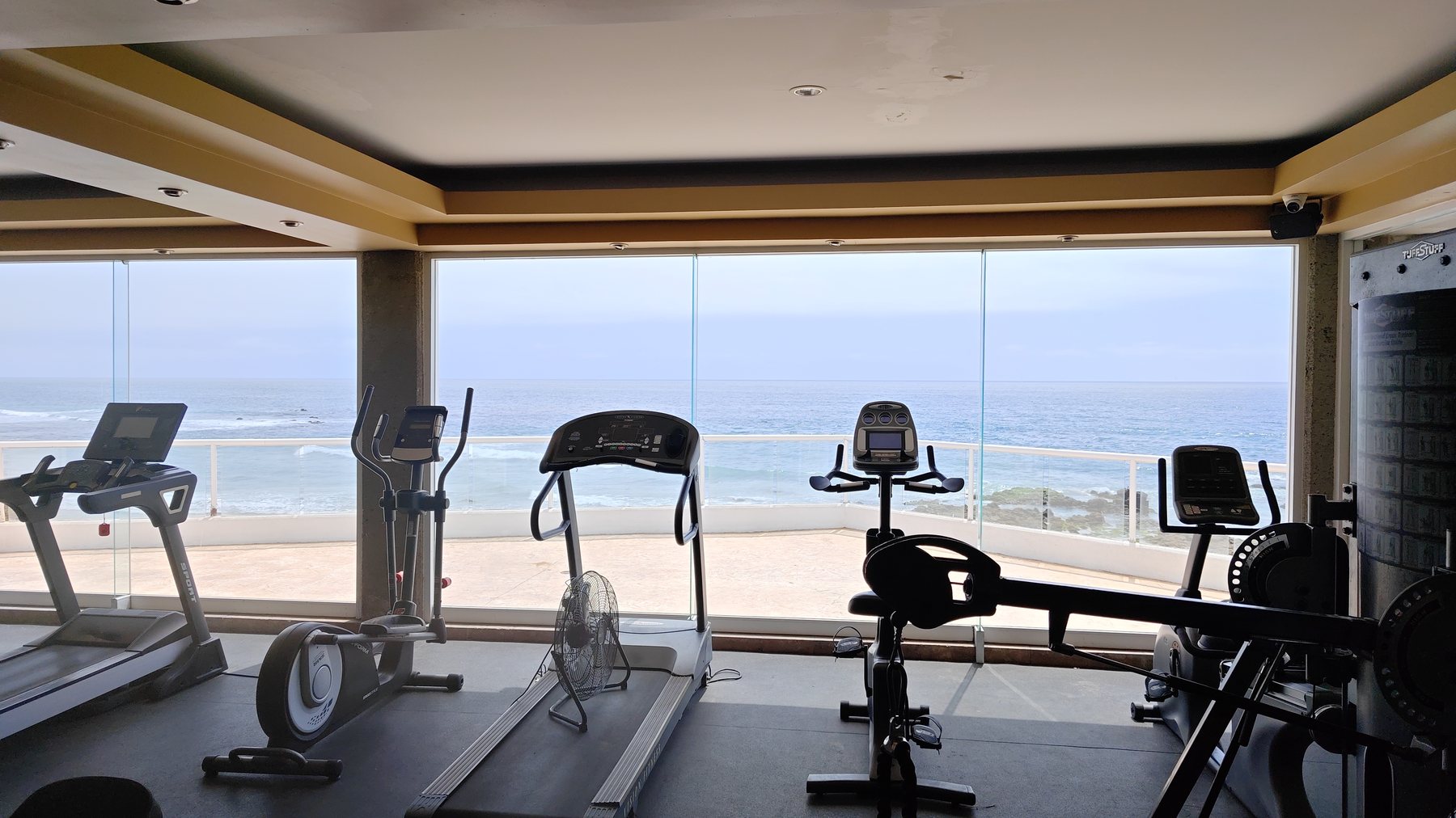 Exercise equipment and resident fitness facilities at Las Palmas in Rosarito Baja California Mexico