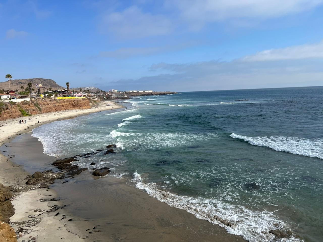 Pacific Ocean view from Las Palmas oceanfront condominiums in Rosarito Beach Baja California Mexico