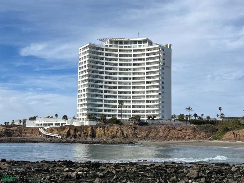 Oceanfront condominium tower in Rosarito Baja California